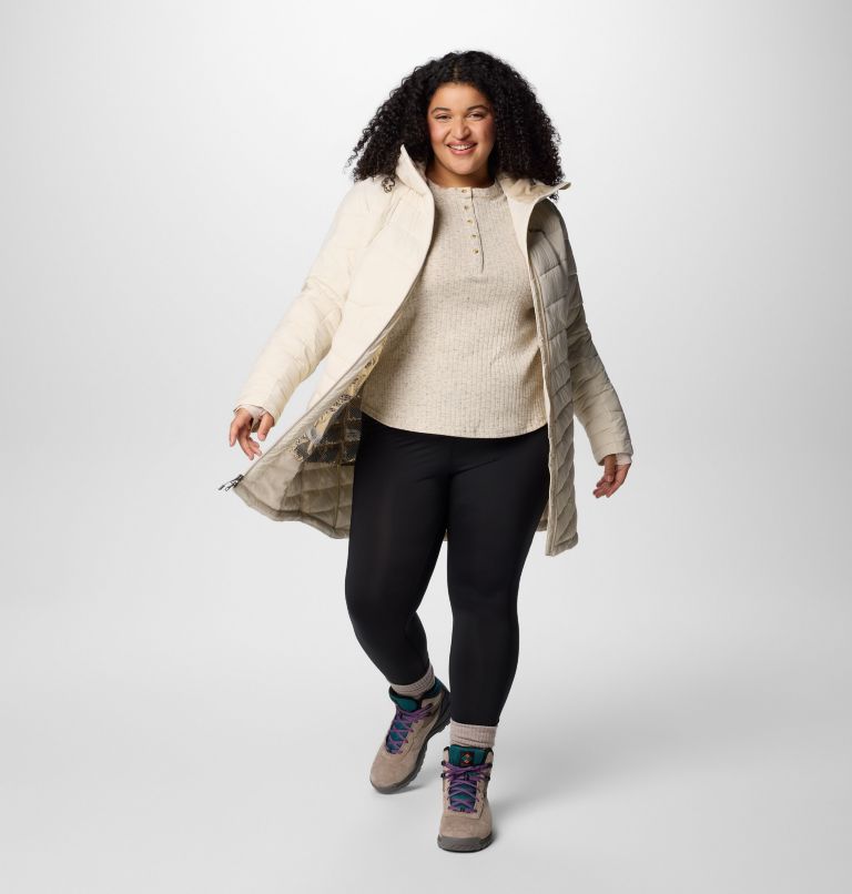 Women's Joy Peak II Mid Hooded Jacket - Plus Size, Color: Dark Stone, image 3