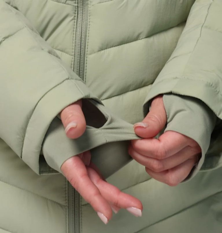 Manteau mi-long à capuchon Joy Peak II femmes – Grandes tailles, Color: Safari