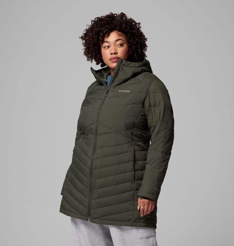Women's Joy Peak II Mid Hooded Jacket - Plus Size, Color: Greenscape, image 4