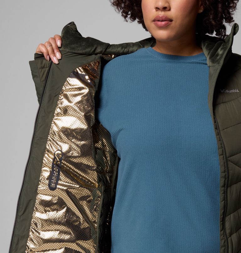 Women's Joy Peak II Mid Hooded Jacket - Plus Size, Color: Greenscape, image 6