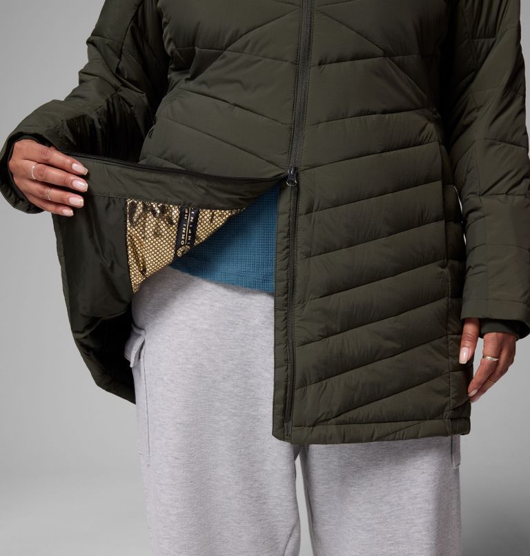 Women's Joy Peak II Mid Hooded Jacket - Plus Size, Color: Greenscape, image 9