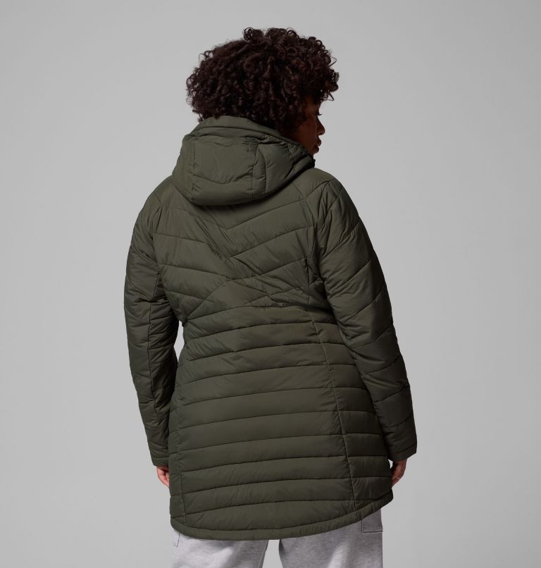 Women's Joy Peak II Mid Hooded Jacket - Plus Size, Color: Greenscape, image 3