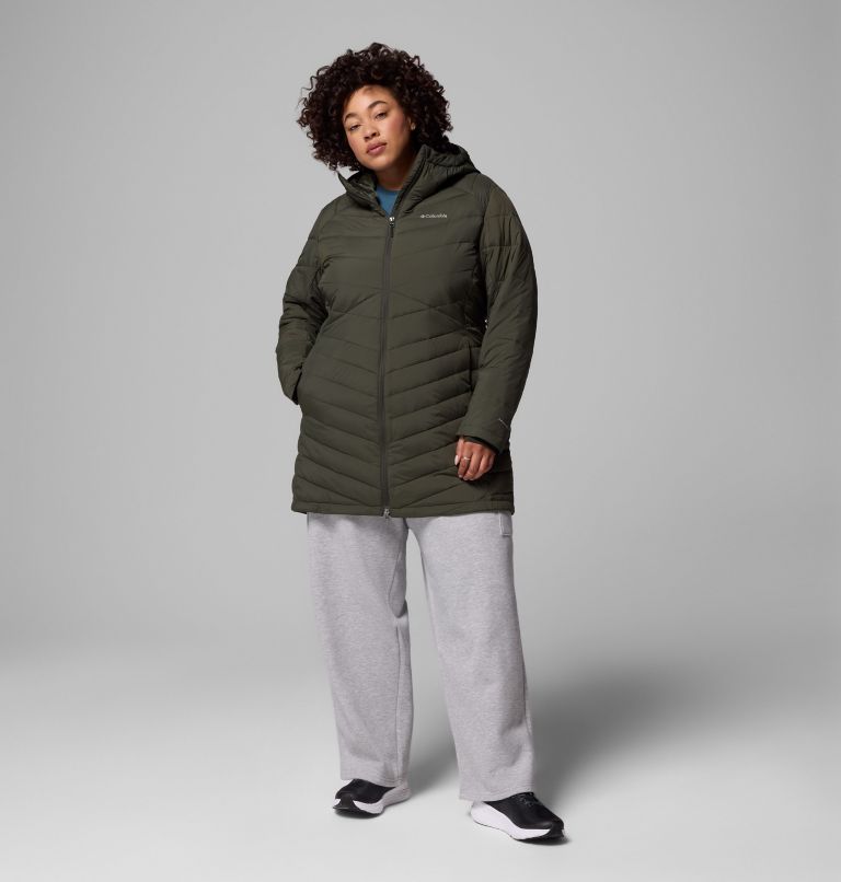 Women's Joy Peak II Mid Hooded Jacket - Plus Size, Color: Greenscape, image 2