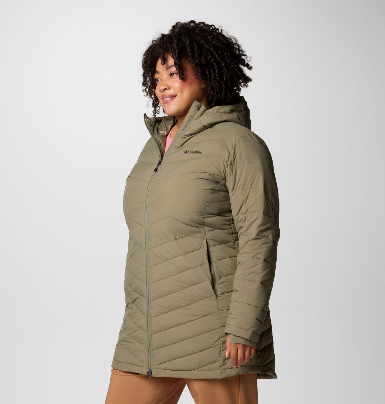 Women's Joy Peak II Mid Hooded Jacket - Plus Size, Color: Stone Green, image 4