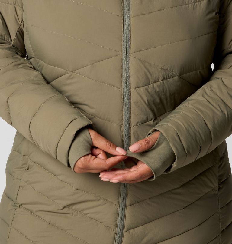 Women's Joy Peak II Mid Hooded Jacket - Plus Size, Color: Stone Green, image 6