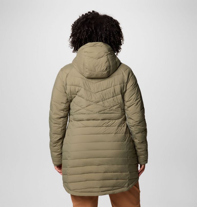 Women's Joy Peak II Mid Hooded Jacket - Plus Size, Color: Stone Green, image 2
