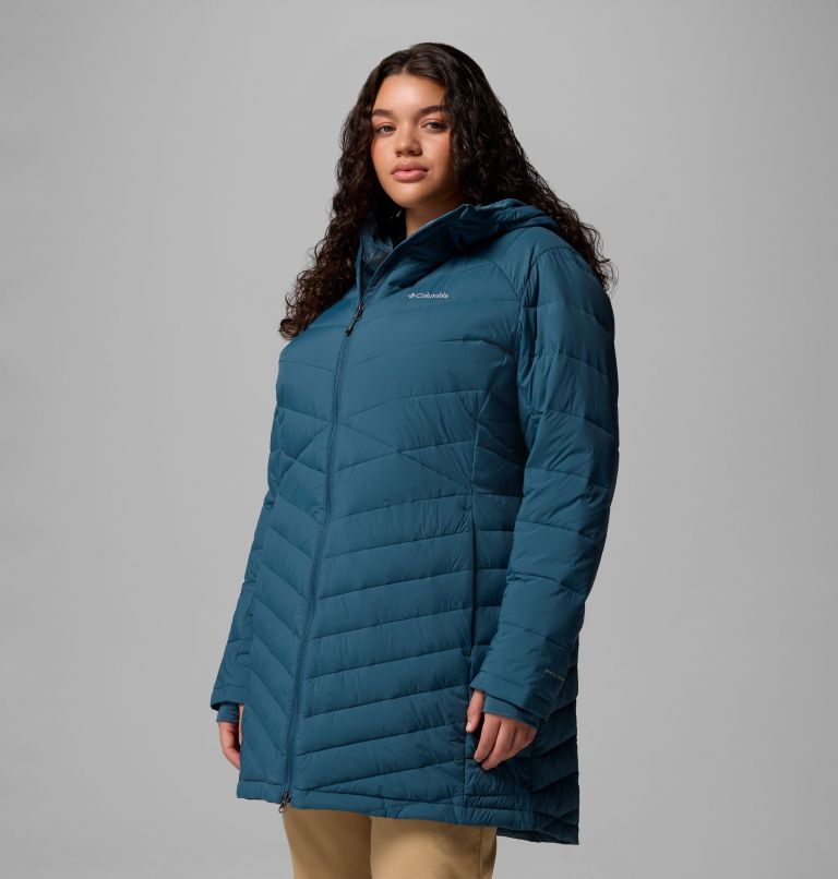 Women's Joy Peak II Mid Hooded Jacket - Plus Size, Color: Everblue, image 4