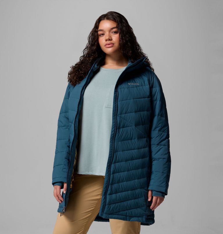 Women's Joy Peak II Mid Hooded Jacket - Plus Size, Color: Everblue, image 5