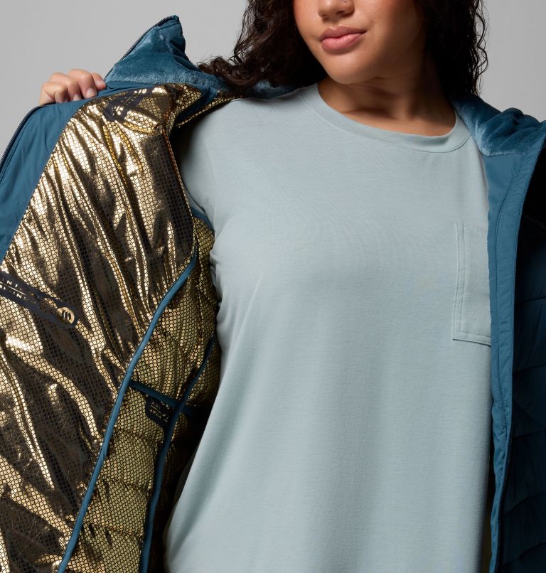 Women's Joy Peak II Mid Hooded Jacket - Plus Size, Color: Everblue, image 6