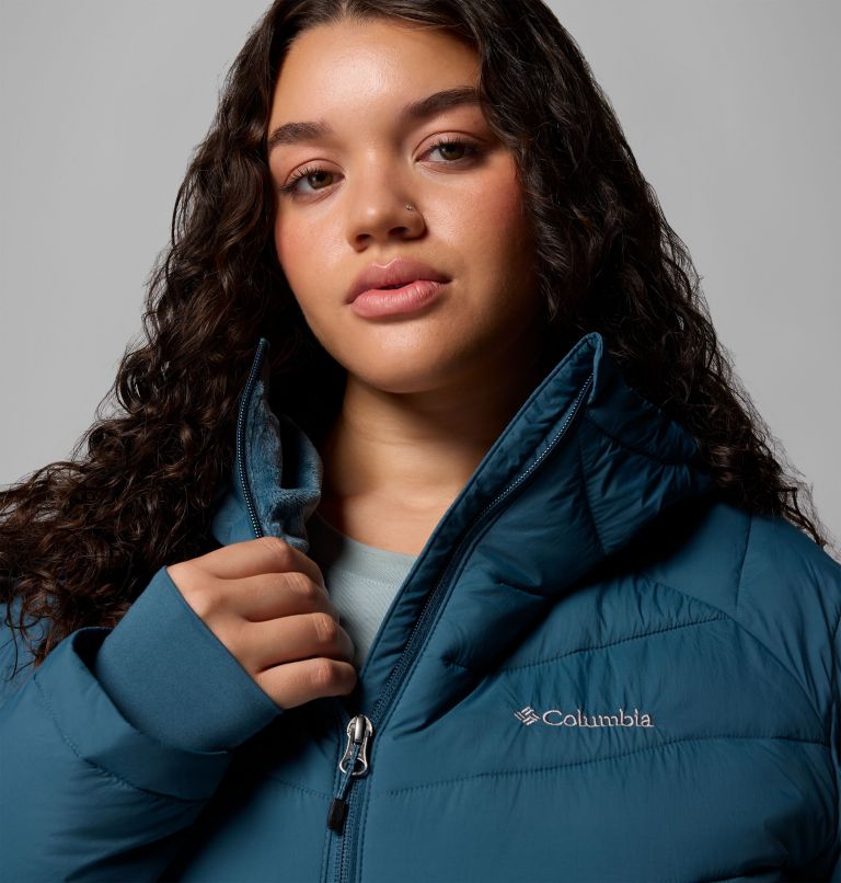 Women's Joy Peak II Mid Hooded Jacket - Plus Size, Color: Everblue, image 8