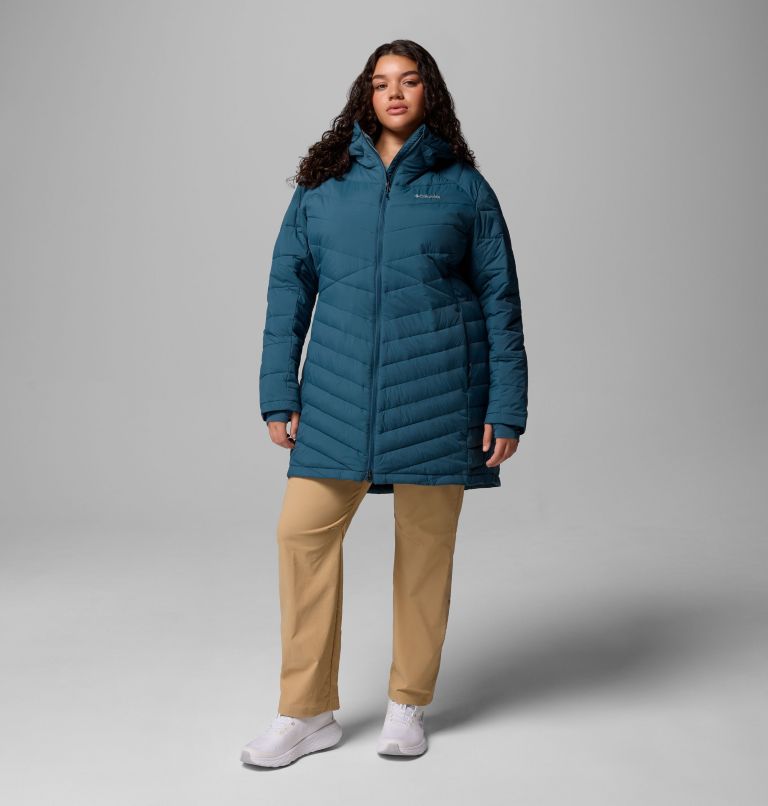 Women's Joy Peak II Mid Hooded Jacket - Plus Size, Color: Everblue, image 2