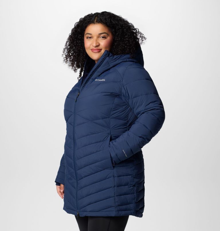 Manteau mi-long à capuchon Joy Peak II femmes – Grandes tailles, Color: Collegiate Navy, image 4