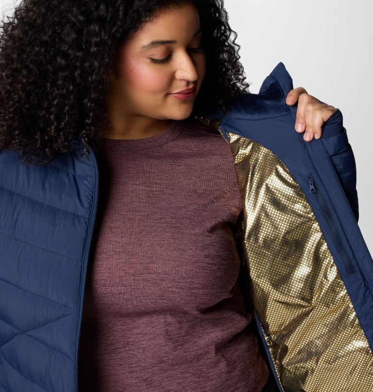 Manteau mi-long à capuchon Joy Peak II femmes – Grandes tailles, Color: Collegiate Navy, image 6