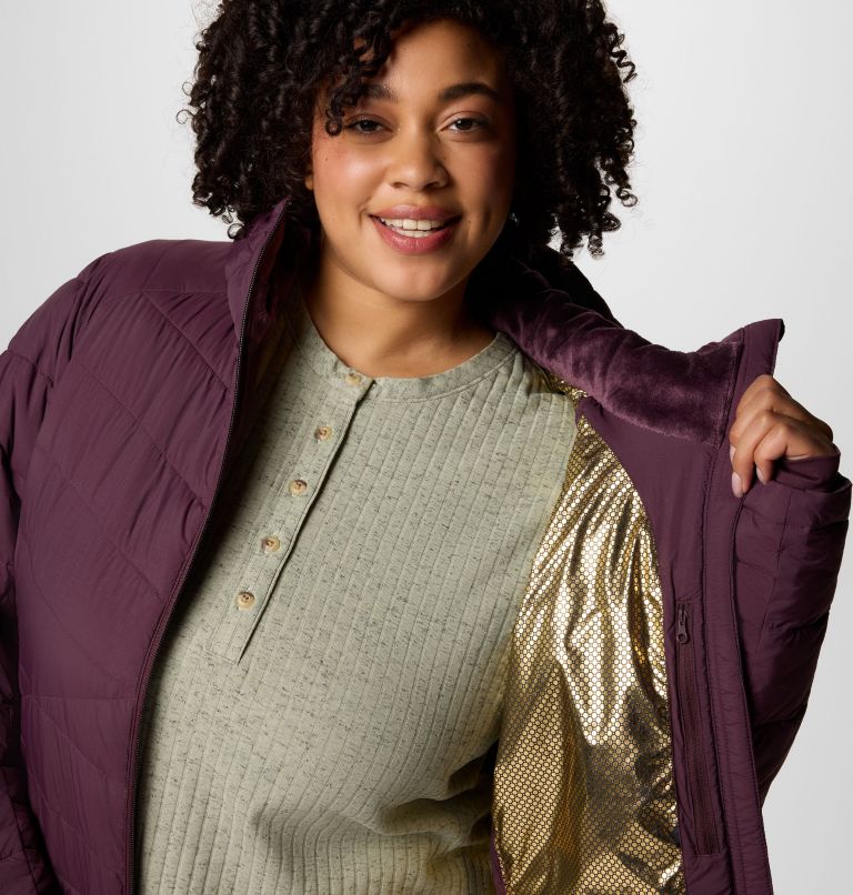 Women's Joy Peak II Mid Hooded Jacket - Plus Size, Color: Moonvista, image 8
