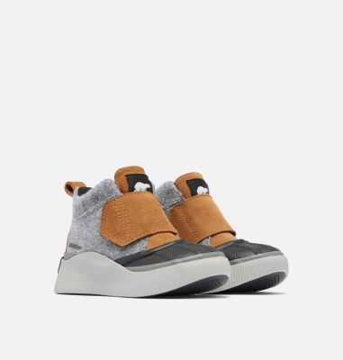 OUT N ABOUT IV Strap Children's Waterproof Boot, Color: Taffy, Black Felt, image 2