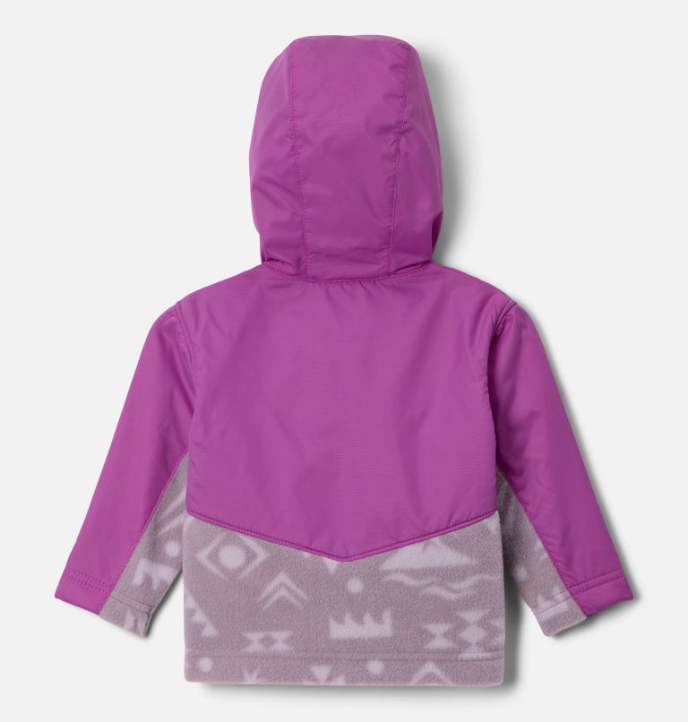 Infant Steens Mt II Overlay Hooded Fleece Jacket, Color: Shale Purple Peaked Tonal, Razzle, image 2
