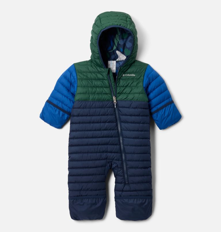 Infant Powder Lite II Reversible Bunting, Color: Coll Navy, Rain Forest, Mountain Blue, image 3