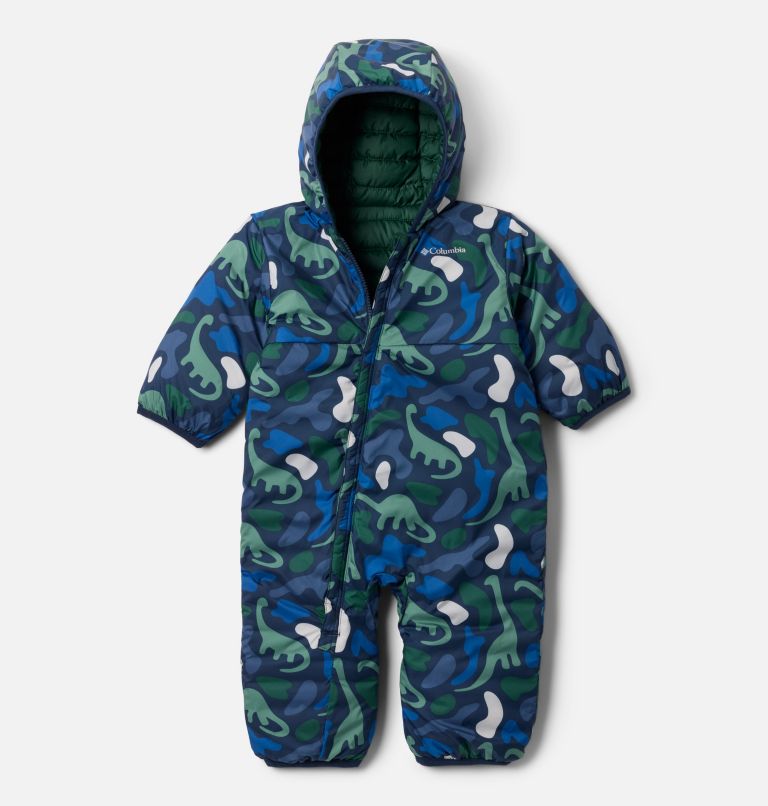 Infant Powder Lite II Reversible Bunting, Color: Coll Navy, Rain Forest, Mountain Blue, image 4