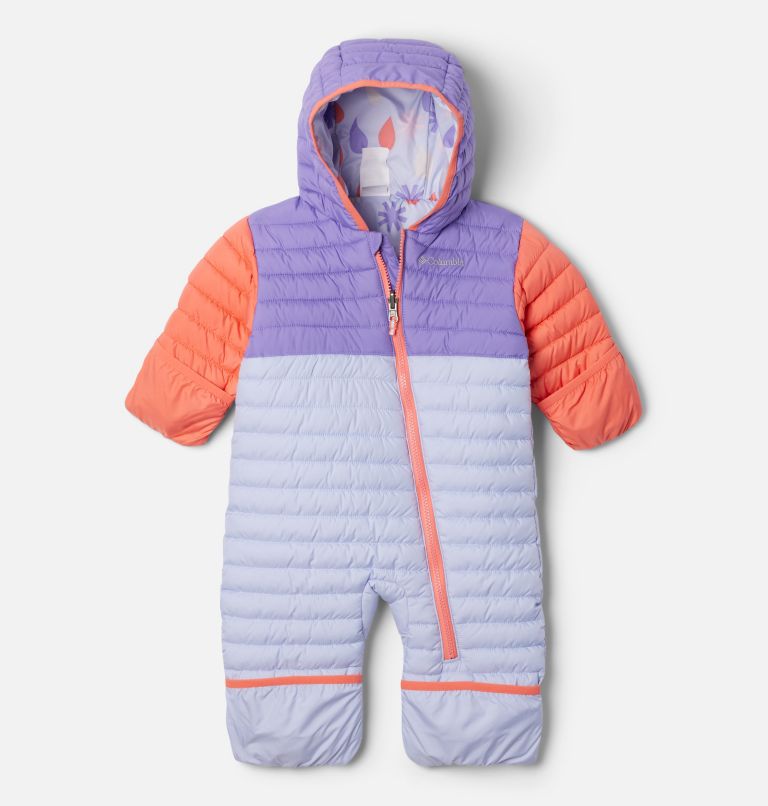 Infant Powder Lite II Reversible Bunting, Color: Snowdrift, Paisley Purple, Hot Coral, image 4