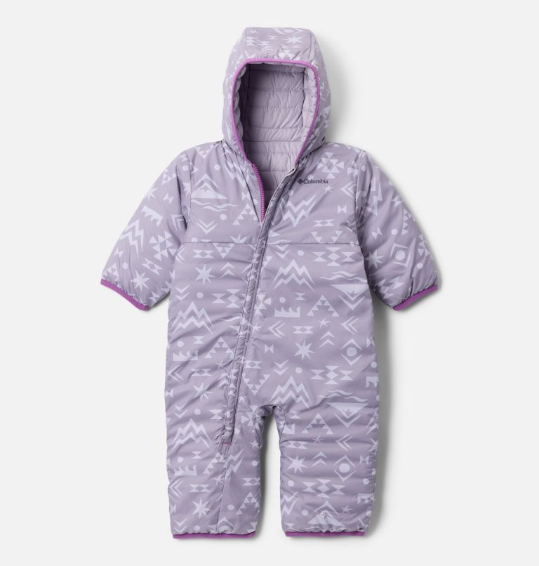 Infant Powder Lite II Reversible Bunting, Color: Razzle, Lavender Pearl, image 4