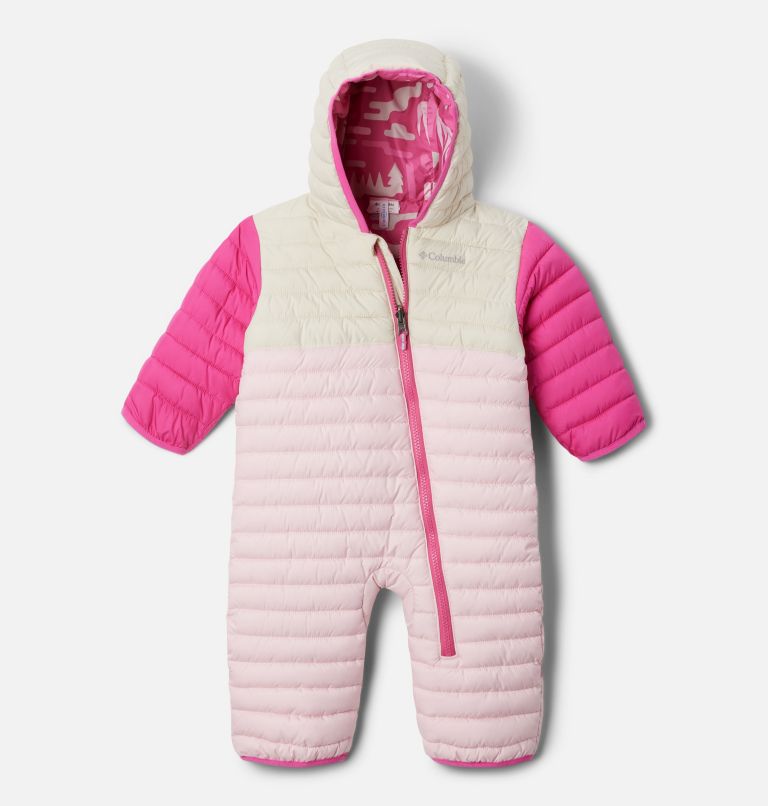 Infant Powder Lite II Reversible Insulated Bunting, Color: Satin Pink, Chalk, Pink Ice, image 1