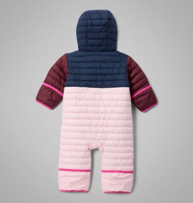 Infant Powder Lite II Reversible Insulated Bunting, Color: Satin Pink, Coll Navy, Rich Wine, image 6