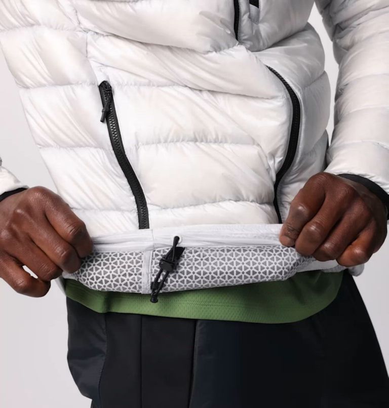 Men's Arctic Crest Down Hooded Jacket, Color: Nimbus Grey