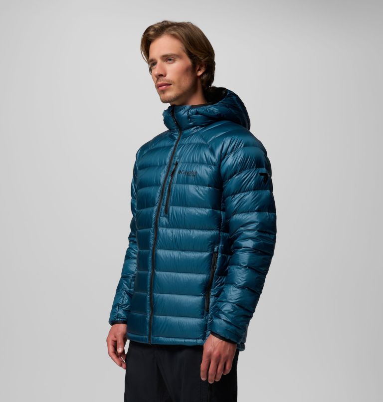 Men's Arctic Crest Down Hooded Jacket, Color: Everblue, image 4