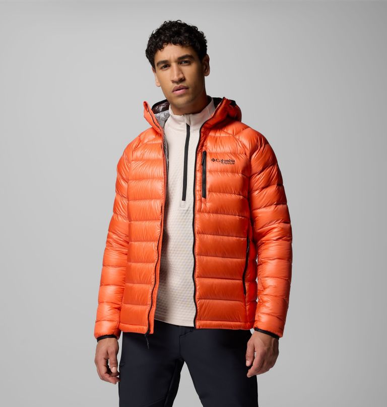 Men's Arctic Crest Down Hooded Jacket, Color: Zing, image 5