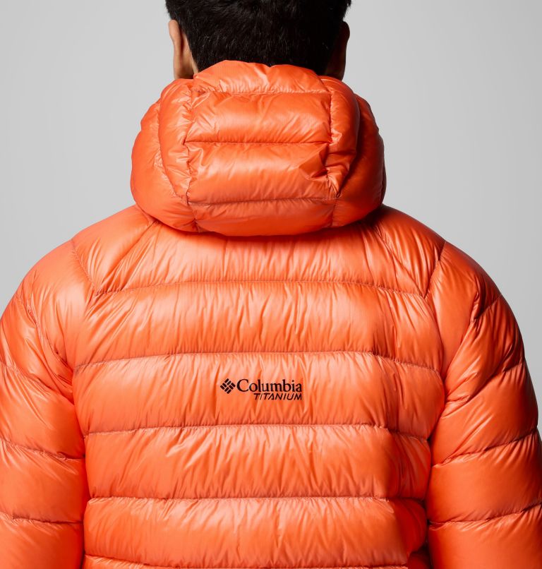 Men's Arctic Crest Down Hooded Jacket, Color: Zing, image 9