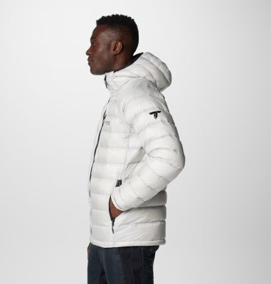 Men's Arctic Crest Down Hooded Jacket, Color: Nimbus Grey, image 8