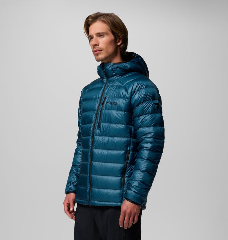 Men's Arctic Crest Down Hooded Jacket, Color: Everblue, image 4