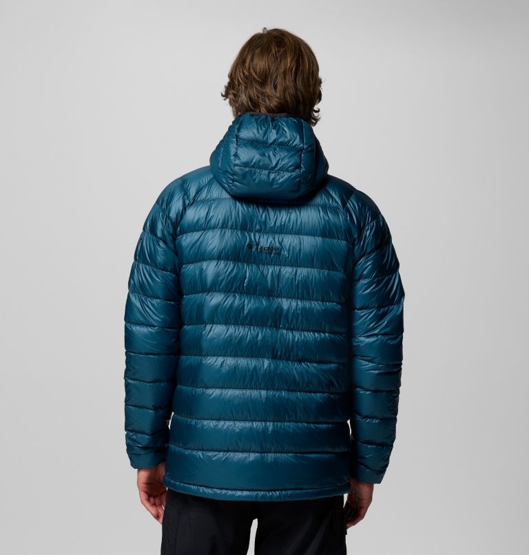 Men's Arctic Crest Down Hooded Jacket, Color: Everblue, image 3