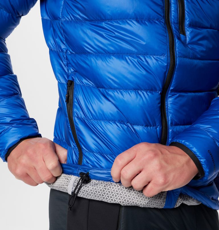 Men's Arctic Crest Down Hooded Jacket, Color: Mountain Blue, image 9