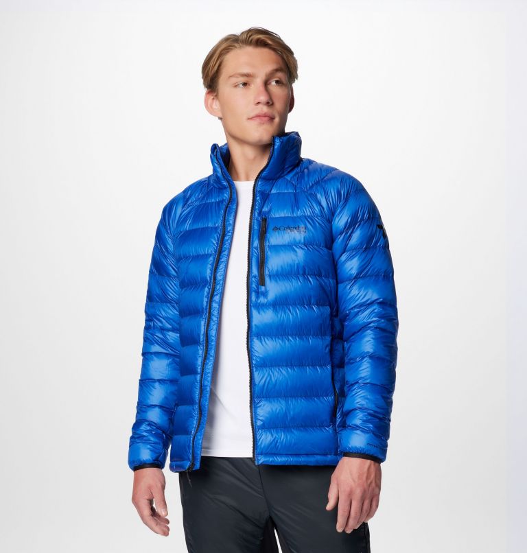 Men's Arctic Crest Down Jacket - Tall, Color: Mountain Blue, image 11