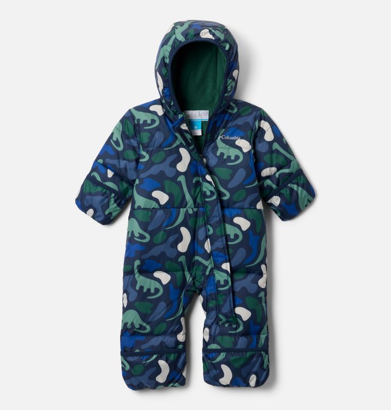 Infant Snuggly Bunny II Bunting, Color: Collegiate Navy Dinoflauge, Rain Forest, image 3