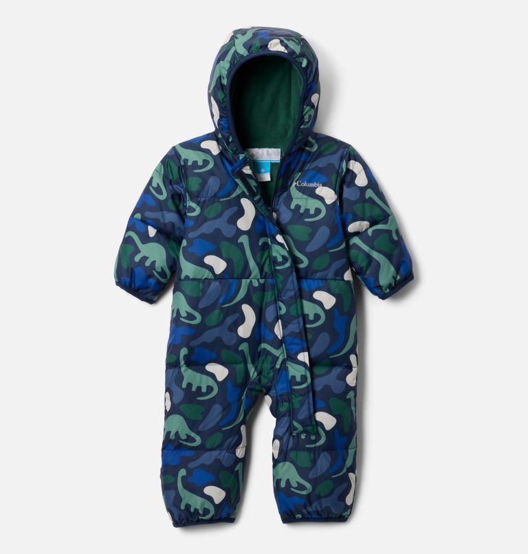 Infant Snuggly Bunny II Bunting, Color: Collegiate Navy Dinoflauge, Rain Forest, image 1
