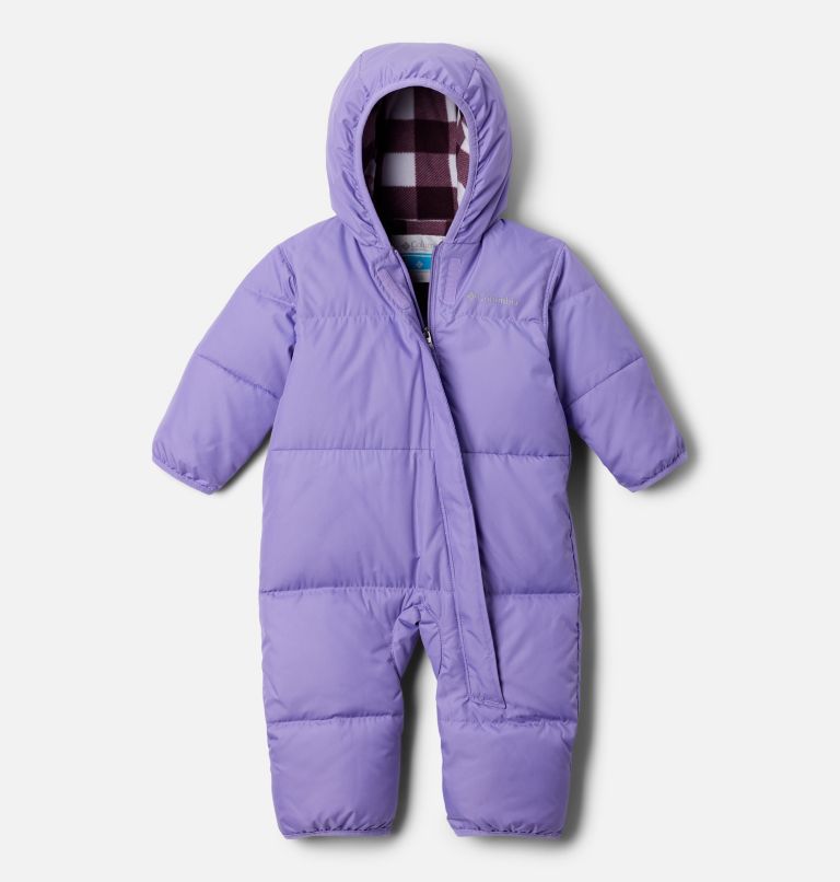 Infant Snuggly Bunny II Insulated Bunting, Color: Paisley Purple, Snowdrift Check, image 1