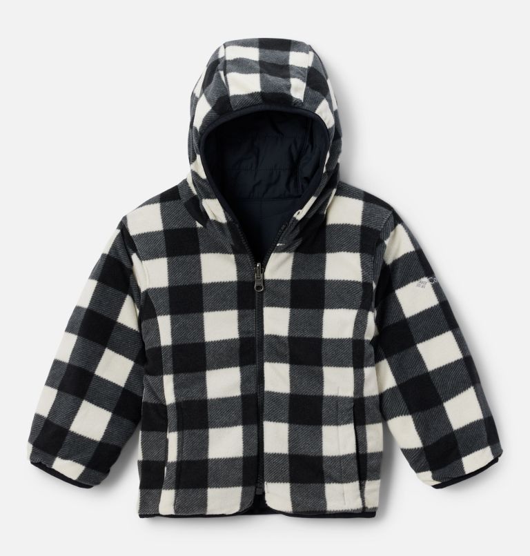 Toddler Double Trouble II Jacket, Color: Black, Chalk Check, image 3