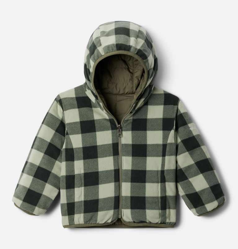 Toddler Double Trouble II Jacket, Color: Stone Green, Safari Check, image 3