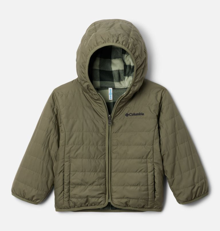 Toddler Double Trouble II Jacket, Color: Stone Green, Safari Check, image 1