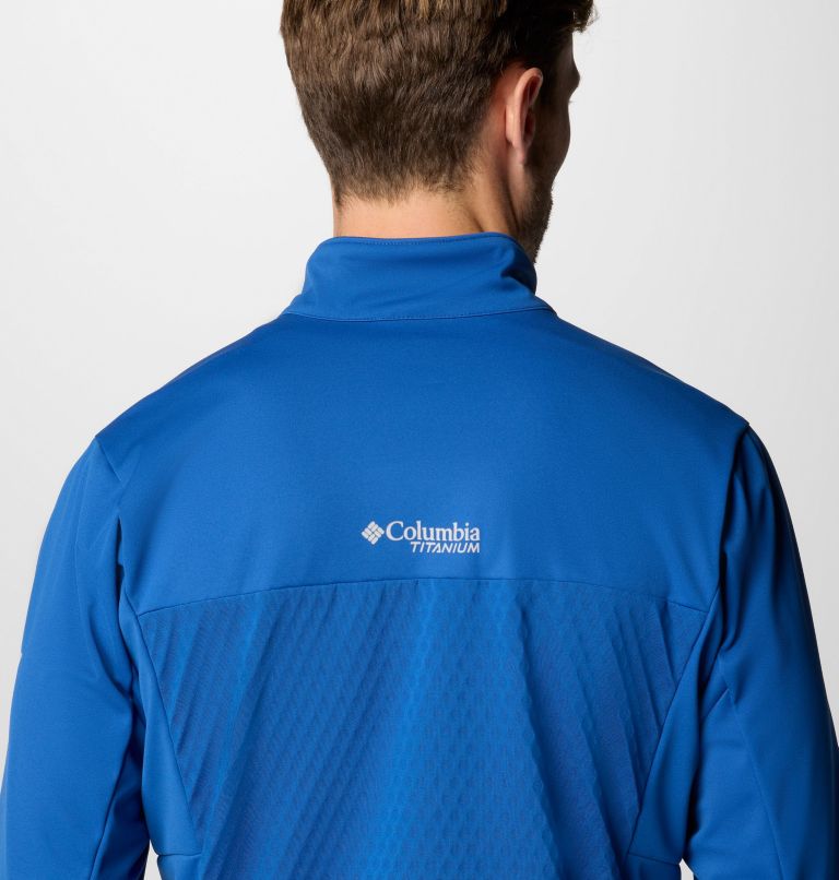 Men's Hidden River II Softshell Jacket, Color: Mountain Blue, image 6