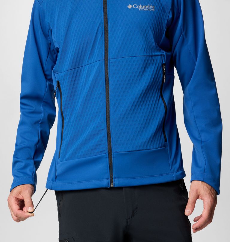 Men's Hidden River II Softshell Jacket, Color: Mountain Blue, image 7