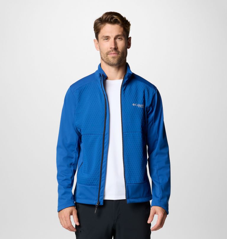Men's Hidden River II Softshell Jacket, Color: Mountain Blue, image 8