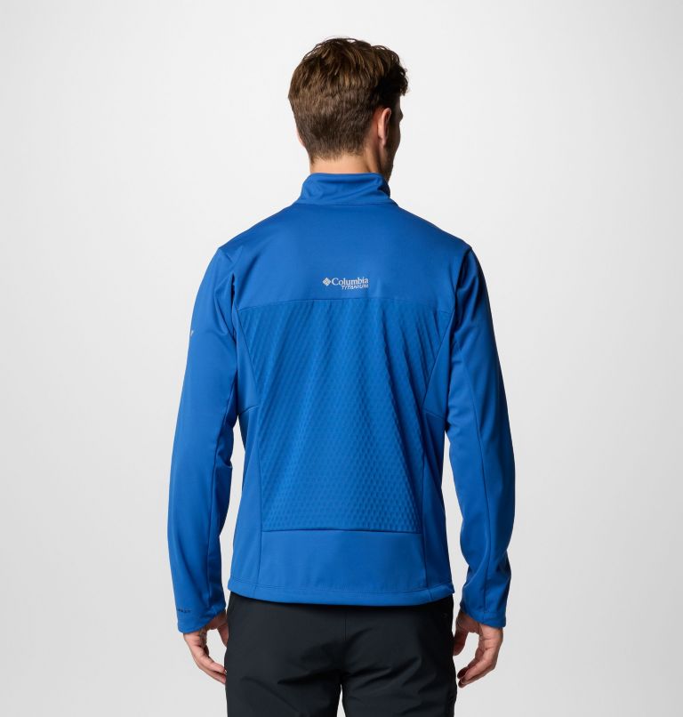 Men's Hidden River II Softshell Jacket, Color: Mountain Blue, image 2