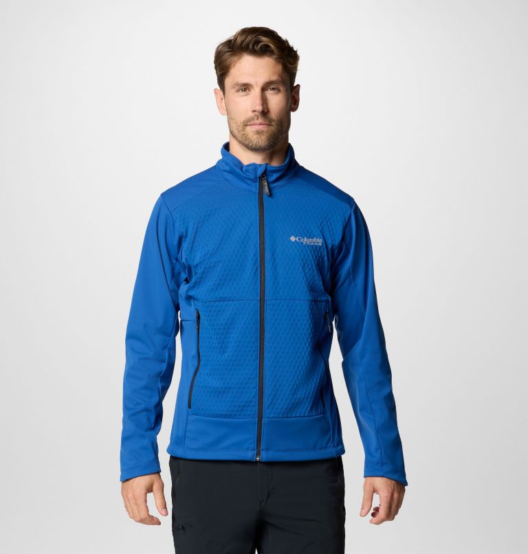 Men's Hidden River II Softshell Jacket, Color: Mountain Blue, image 1