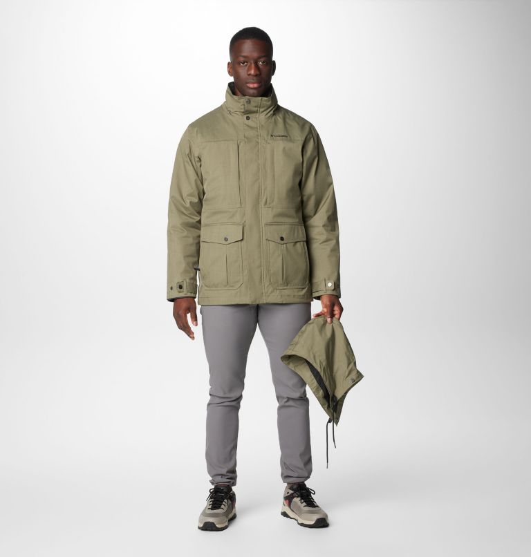 Men’s Horizons Pine II 3-in-1 Waterproof Jacket, Color: Stone Green, image 12