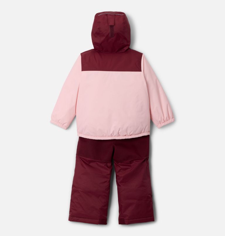 Toddler Double Flake II Set, Color: Satin Pink, Rich Wine, image 2