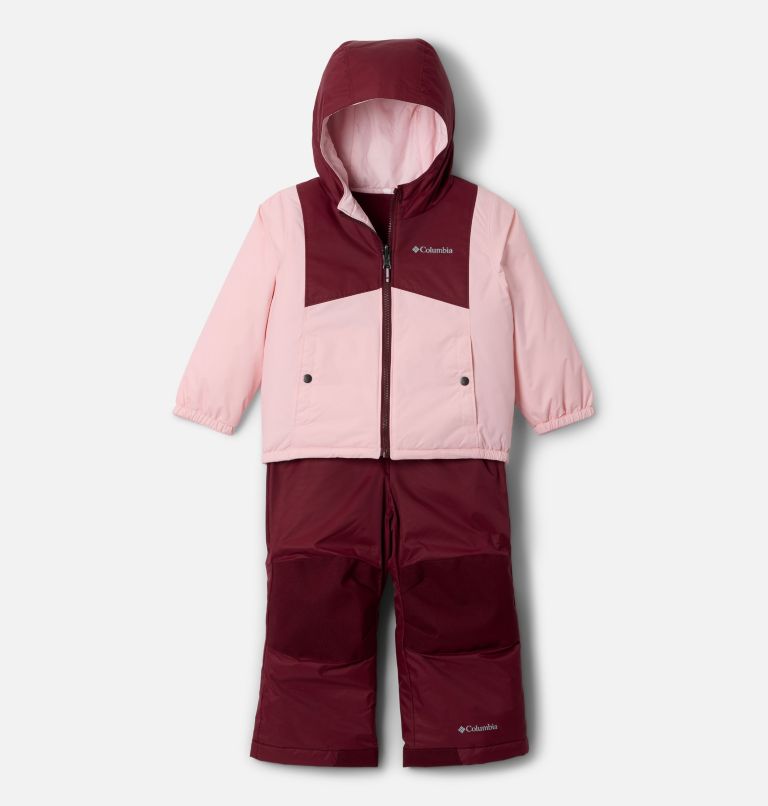 Toddler Double Flake II Set, Color: Satin Pink, Rich Wine, image 1