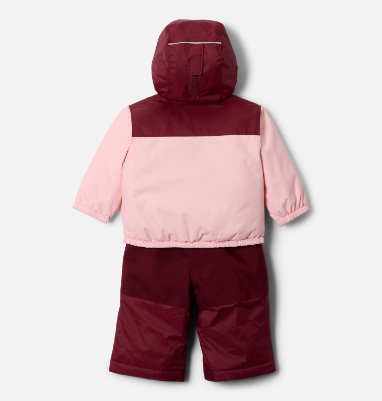 Infant Double Flake II Set, Color: Satin Pink, Rich Wine, image 2